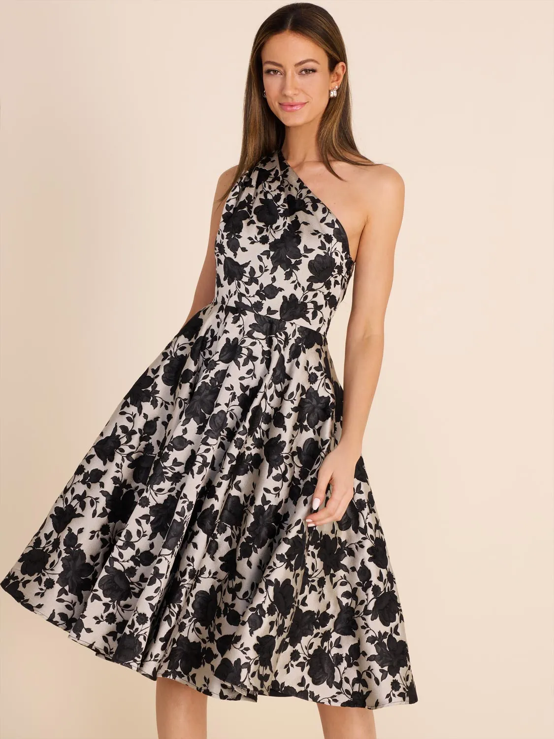 Floral Jacquard One-Shoulder Dress sold by Suzy Shier product image thumbnail 2