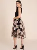 Midi Fit & Flare Dress With Floral Mesh Skirt sold by Suzy Shier