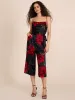 Satin Floral Culotte Jumpsuit sold by Suzy Shier