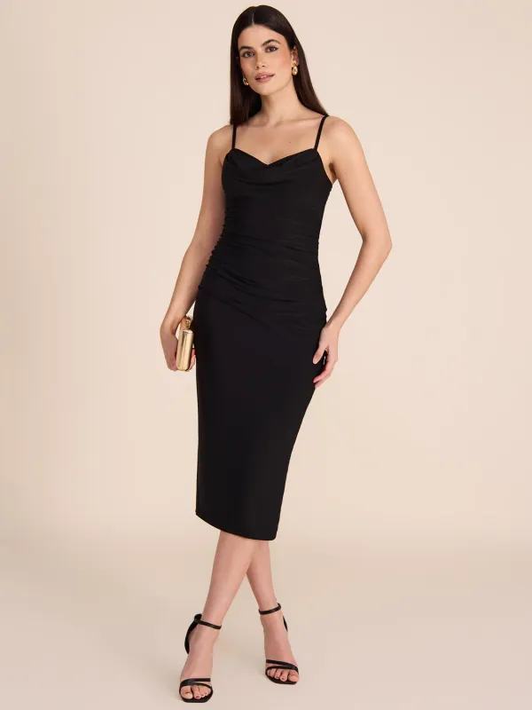 Cowl Neck Midi Sheath Dress sold by Suzy Shier