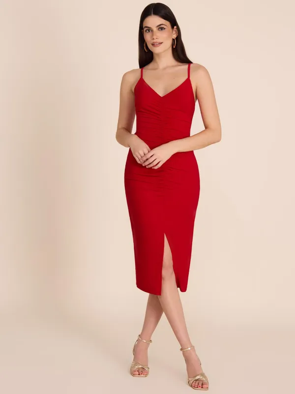 V-Neck Midi Sheath Dress sold by Suzy Shier