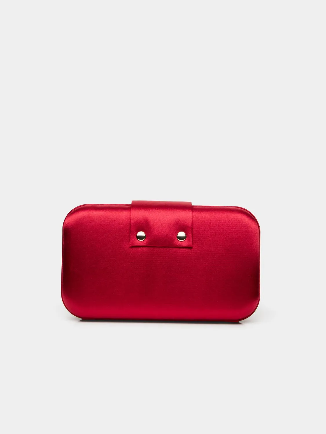 Satin Minaudiere With Rhinestone Buckle sold by Suzy Shier product image thumbnail 3