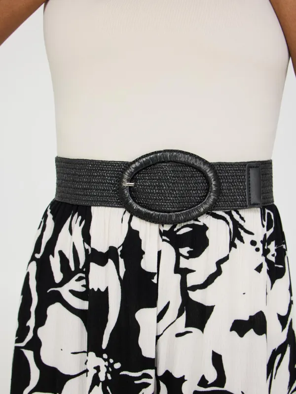 Straw Buckle Belt sold by Suzy Shier