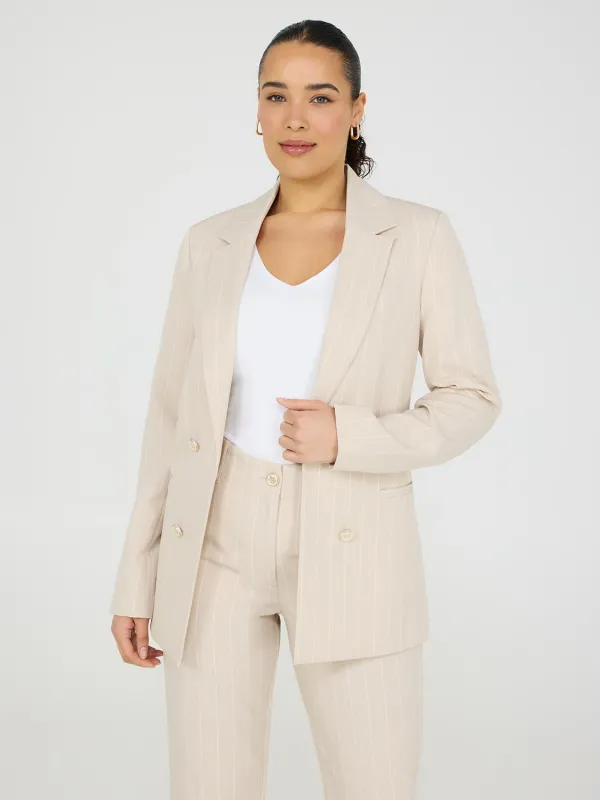 Striped Open Front Blazer sold by Suzy Shier