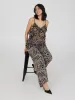 Animal Print Ruffle Chiffon Tank Top sold by Suzy Shier