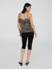 Animal Print Ruffle Chiffon Tank Top sold by Suzy Shier