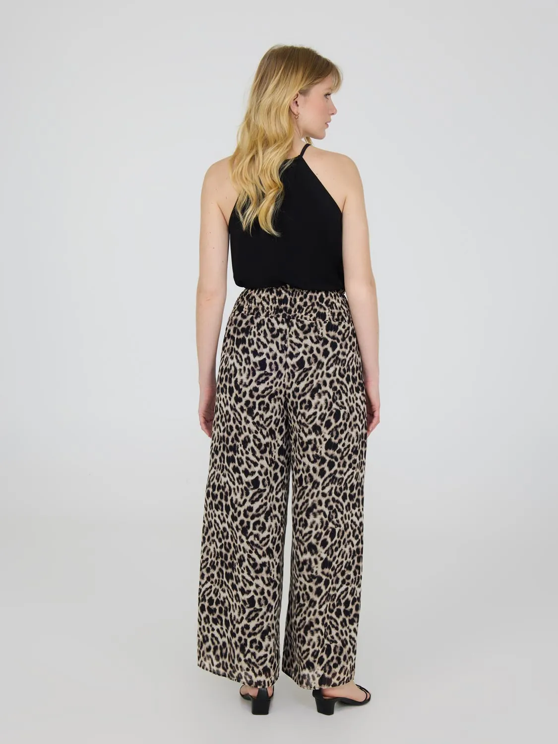 Animal Print Chiffon Palazzo Pants sold by Suzy Shier product image thumbnail 5