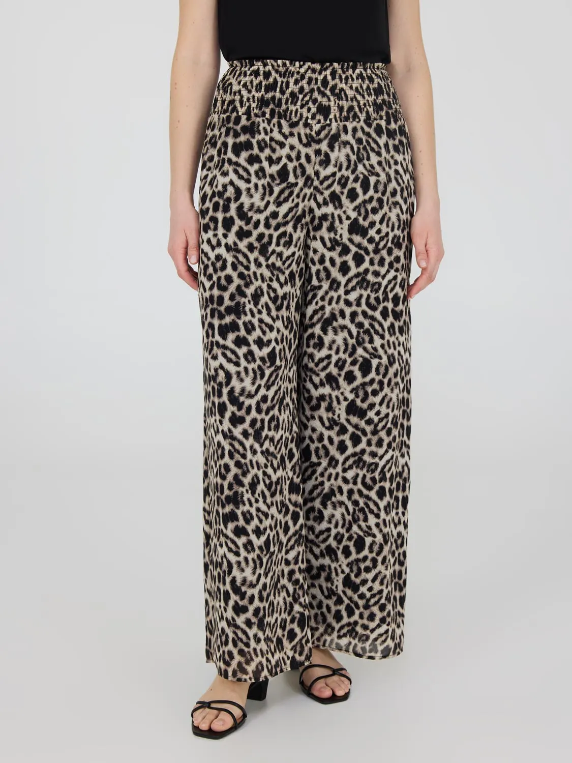 Animal Print Chiffon Palazzo Pants sold by Suzy Shier product image thumbnail 2