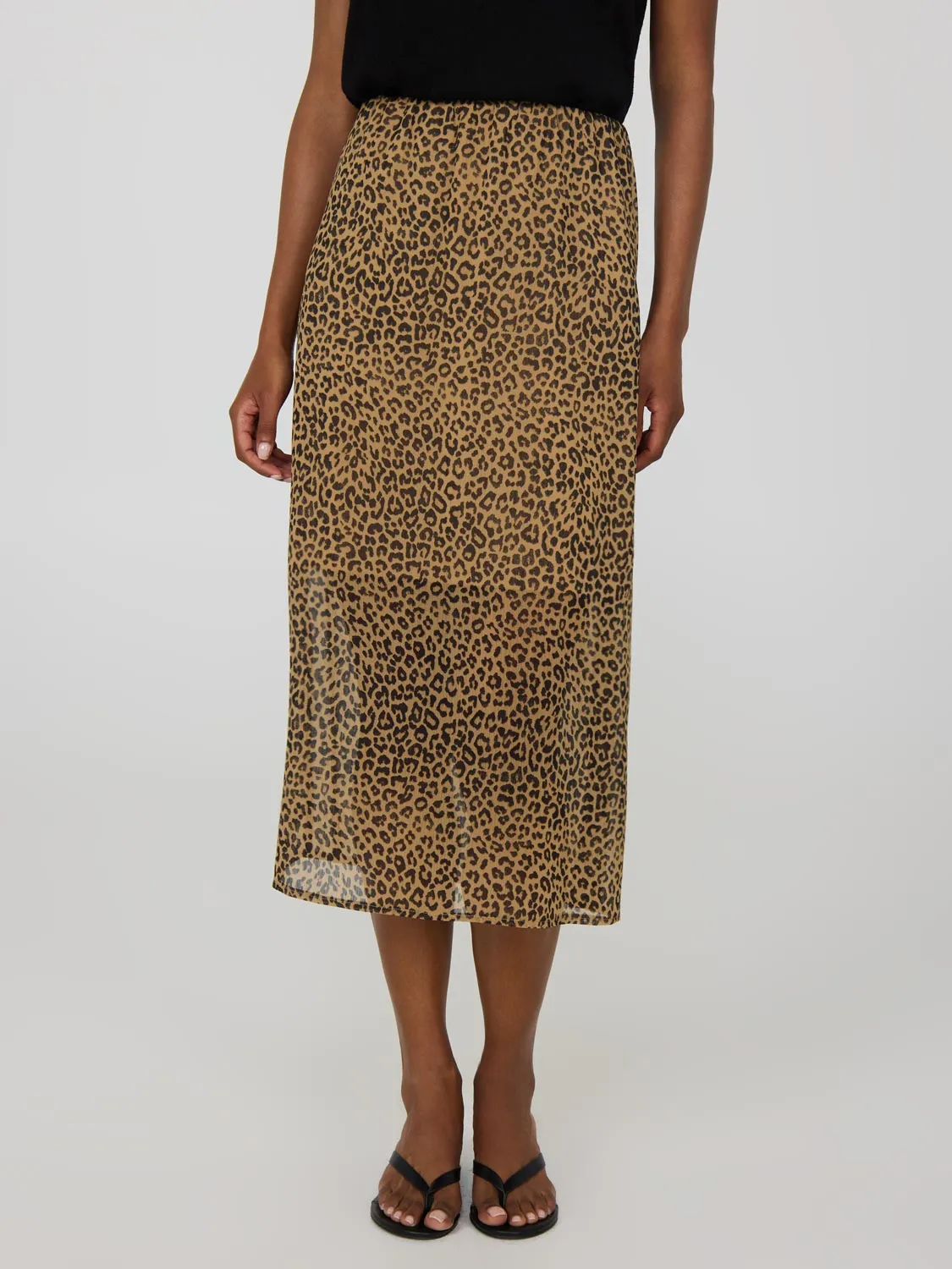 Leopard Print Midi Skirt sold by Suzy Shier product image thumbnail 2