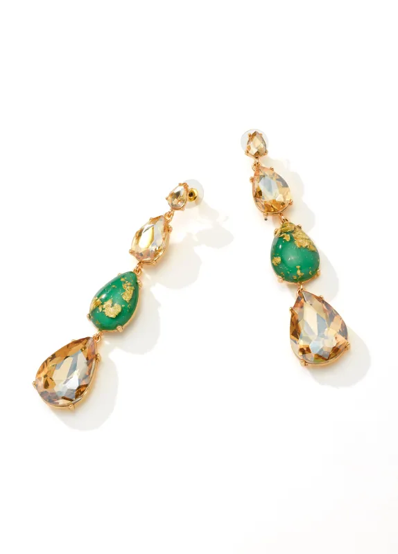 Tripe Layer Tear Drop Earrings sold by Suzy Shier