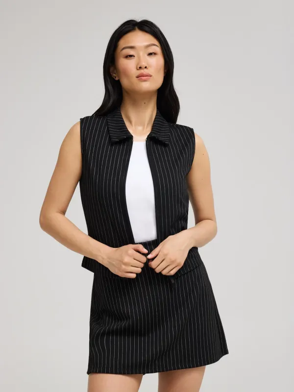 Pinstripe Jacquard Mini Skort sold by Suzy Shier