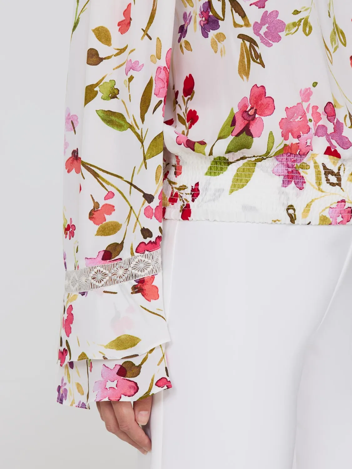Floral Off-The-Shoulder Chiffon Top sold by Suzy Shier product image thumbnail 2