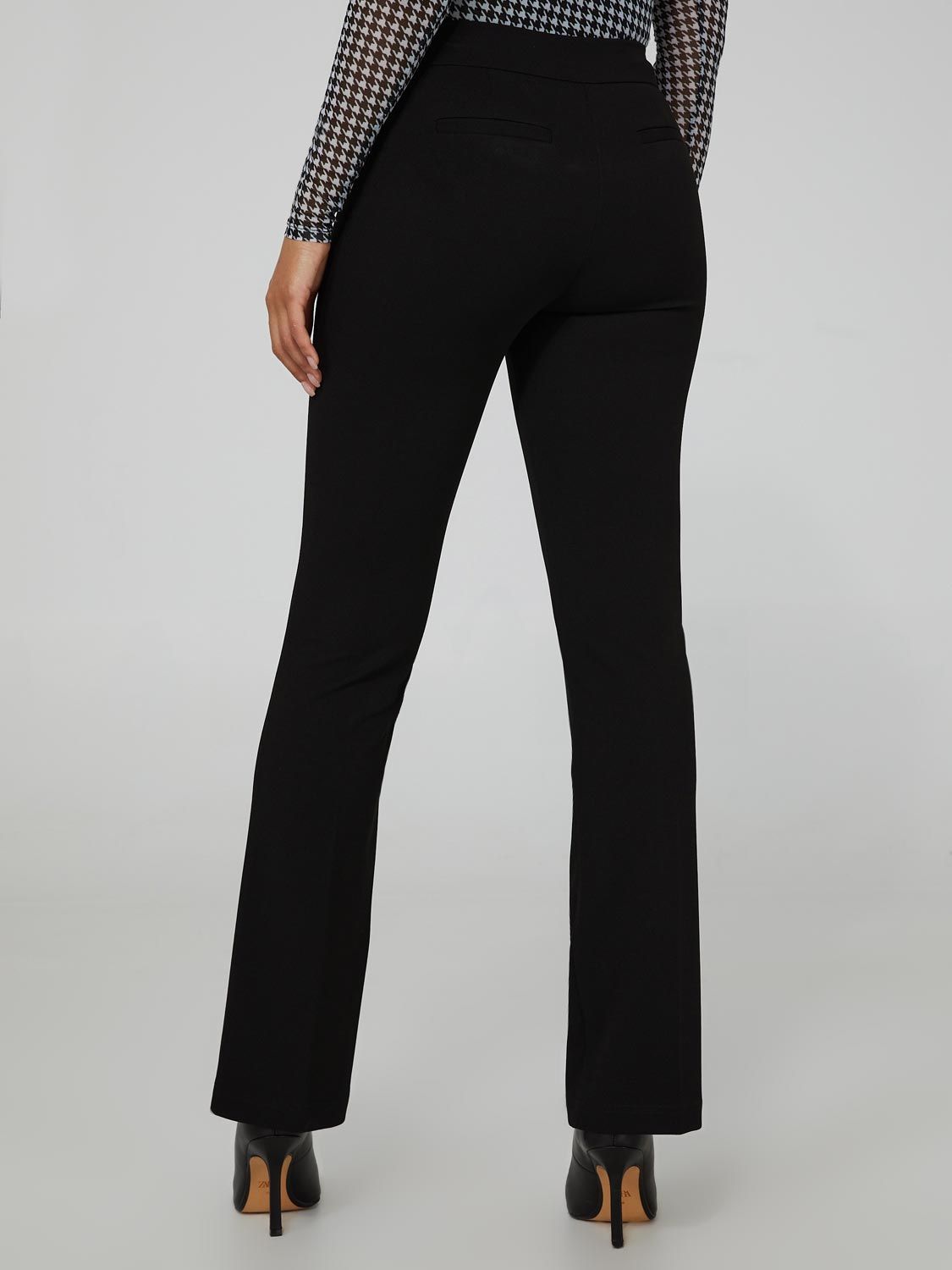 High-Waisted Flared Leg Pants With Belt sold by Suzy Shier product image thumbnail 4