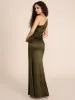 One-Shoulder Satin Gown sold by Suzy Shier
