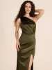One-Shoulder Satin Gown sold by Suzy Shier
