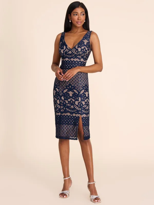 Lace V-Neck Sheath Dress sold by Suzy Shier