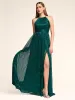Metallic Crinkle Knit Halter Neck Gown sold by Suzy Shier