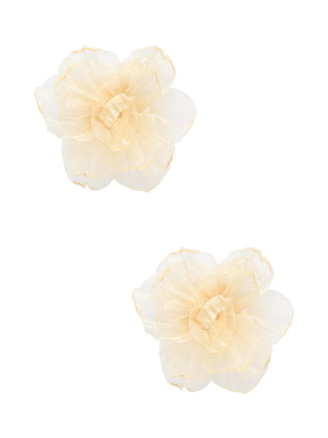 Oversized Organza Flower Earring sold by Suzy Shier