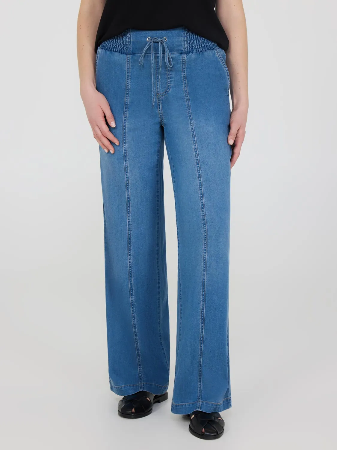 Wide Leg Cotton Denim Pants sold by Suzy Shier product image thumbnail 4