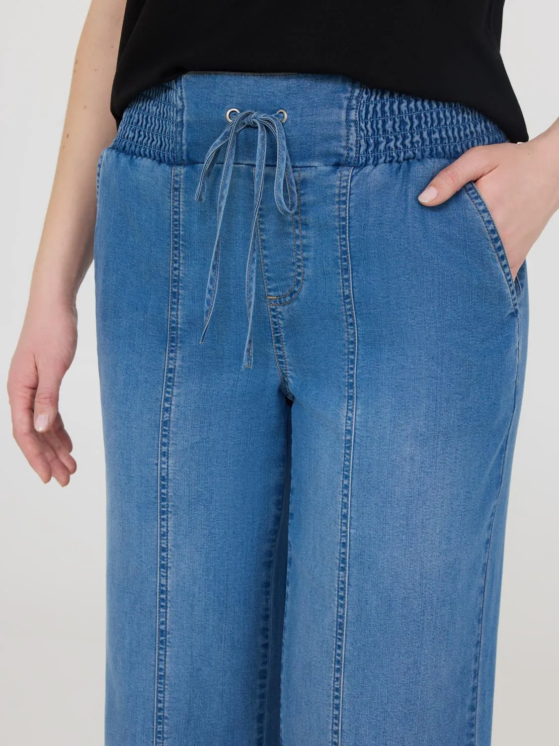 Wide Leg Cotton Denim Pants sold by Suzy Shier product image thumbnail 2