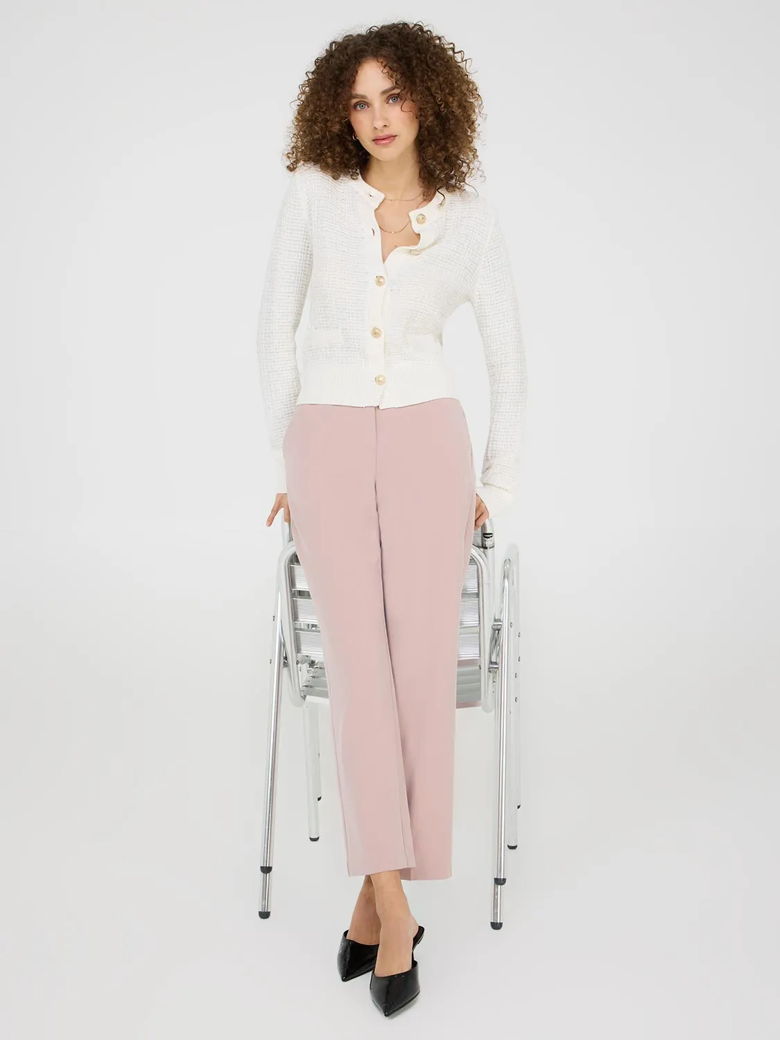 Straight Leg Mid-Rise Pants sold by Suzy Shier