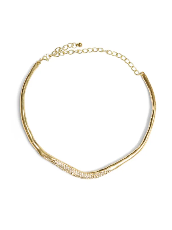 Torque Necklace With Pave Detail made by Suzy Shier