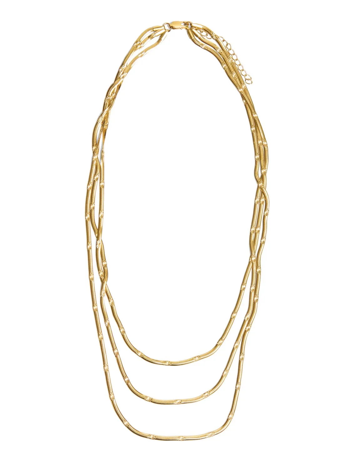 3-Layer Hammered Necklace sold by Suzy Shier
