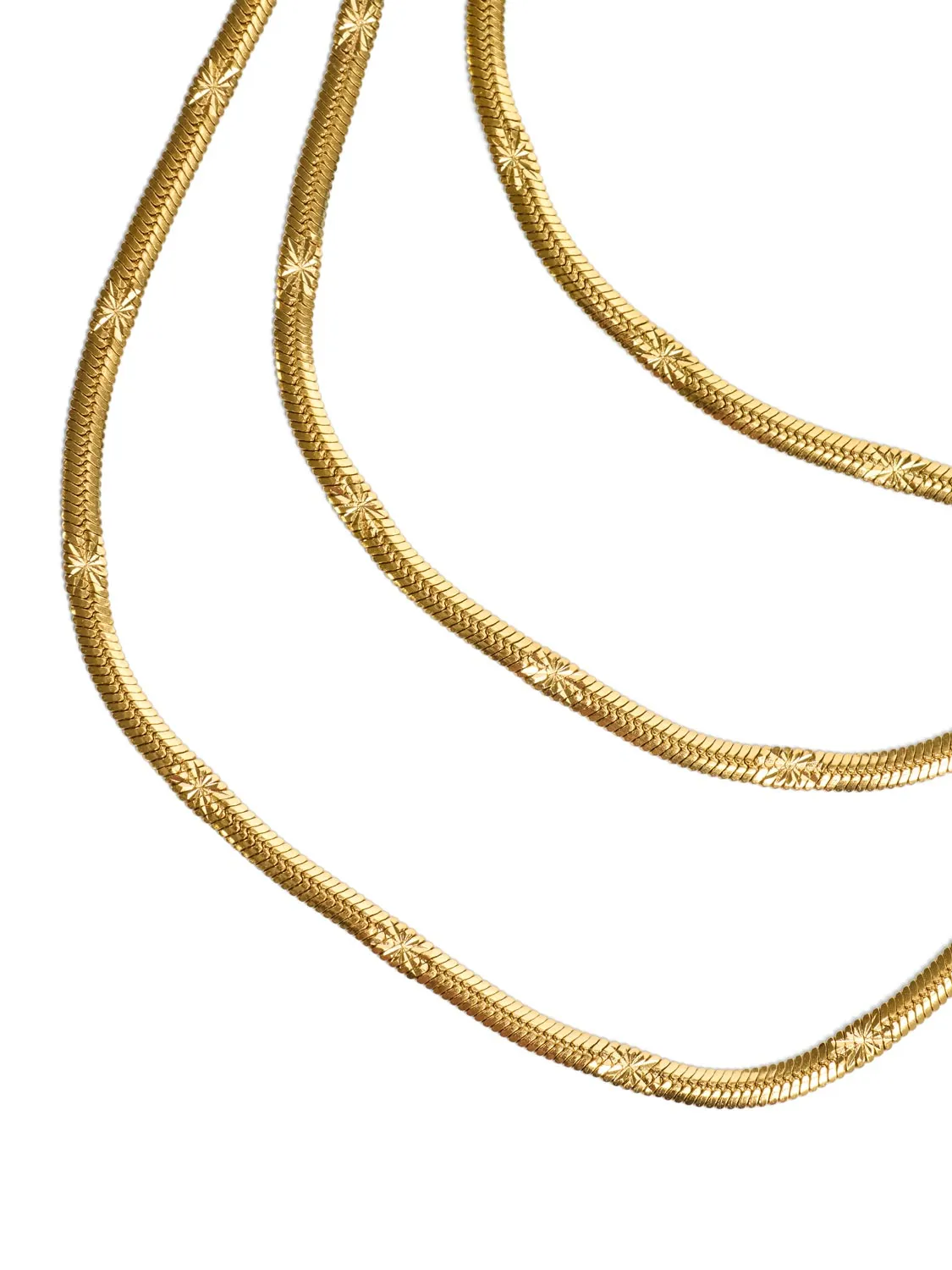 3-Layer Hammered Necklace sold by Suzy Shier product image thumbnail 2