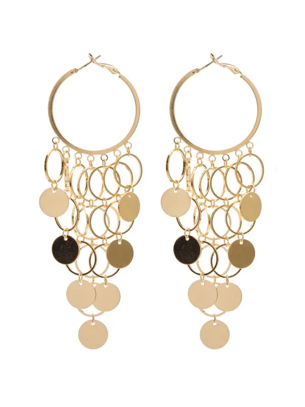 Hoop Earrings With Hanging Rings sold by Suzy Shier