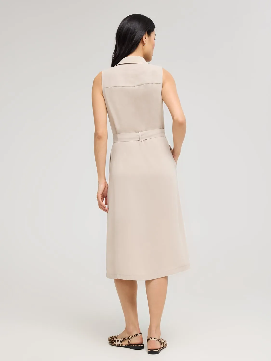 Sleeveless Midi Shirt Dress sold by Suzy Shier product image thumbnail 4