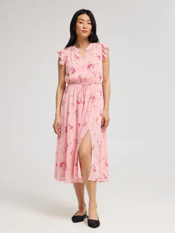 Sleeveless Floral Print Chiffon Midi Dress sold by Suzy Shier