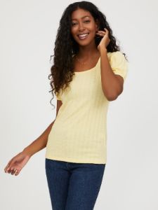 Square Neck Puff Sleeve Top sold by Suzy Shier
