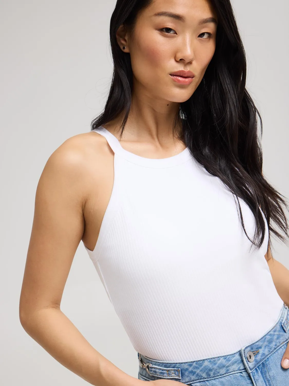 Ribbed Halter Tank Top sold by Suzy Shier product image thumbnail 4