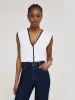 Contrast Piping Button-Front Sweater Vest sold by Suzy Shier