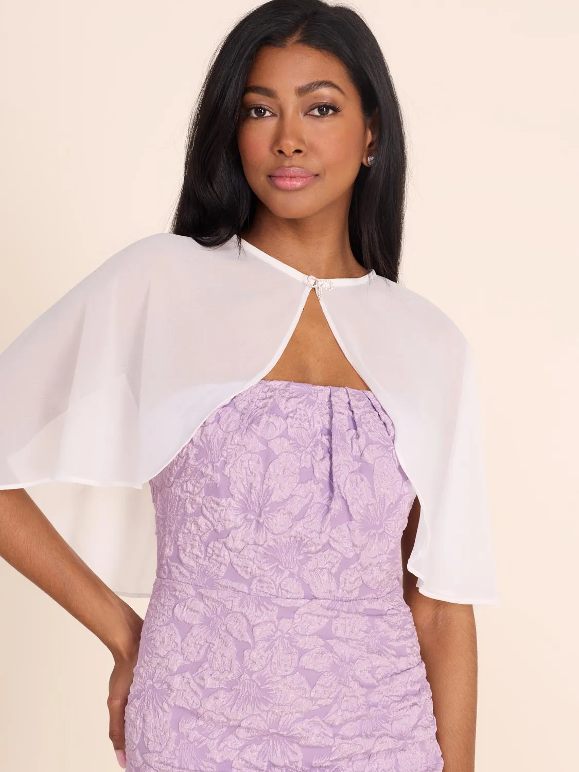 Chiffon Cape Bolero With Bow sold by Suzy Shier