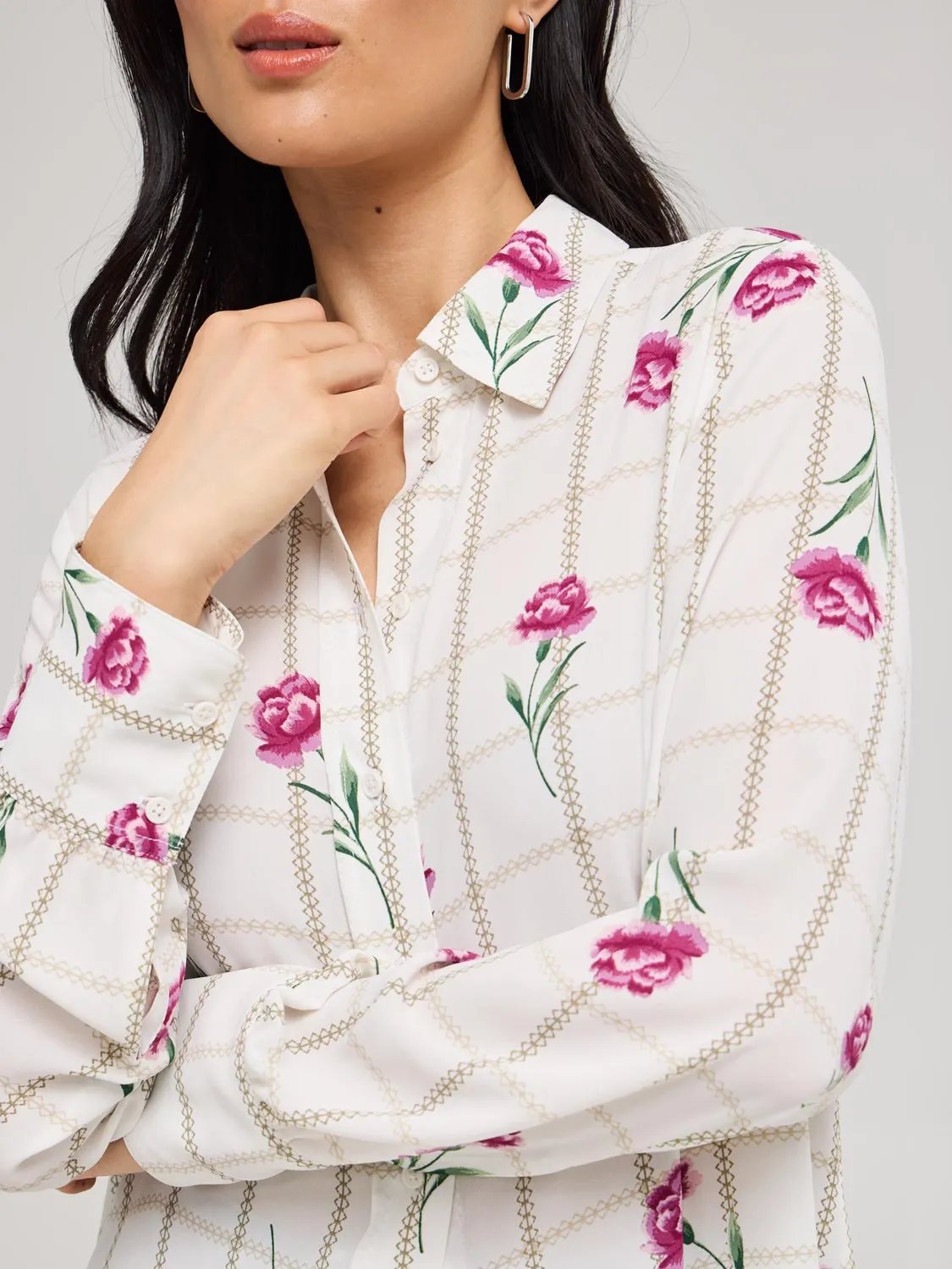 Printed Chiffon Blouse sold by Suzy Shier product image thumbnail 2