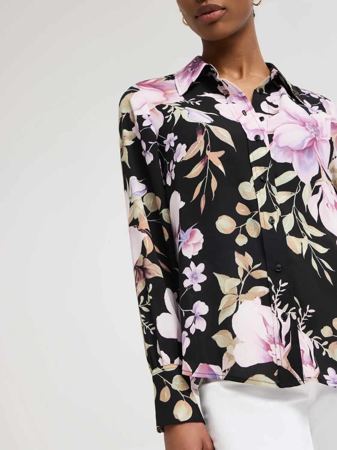 Floral Chiffon Blouse sold by Suzy Shier product image thumbnail 3