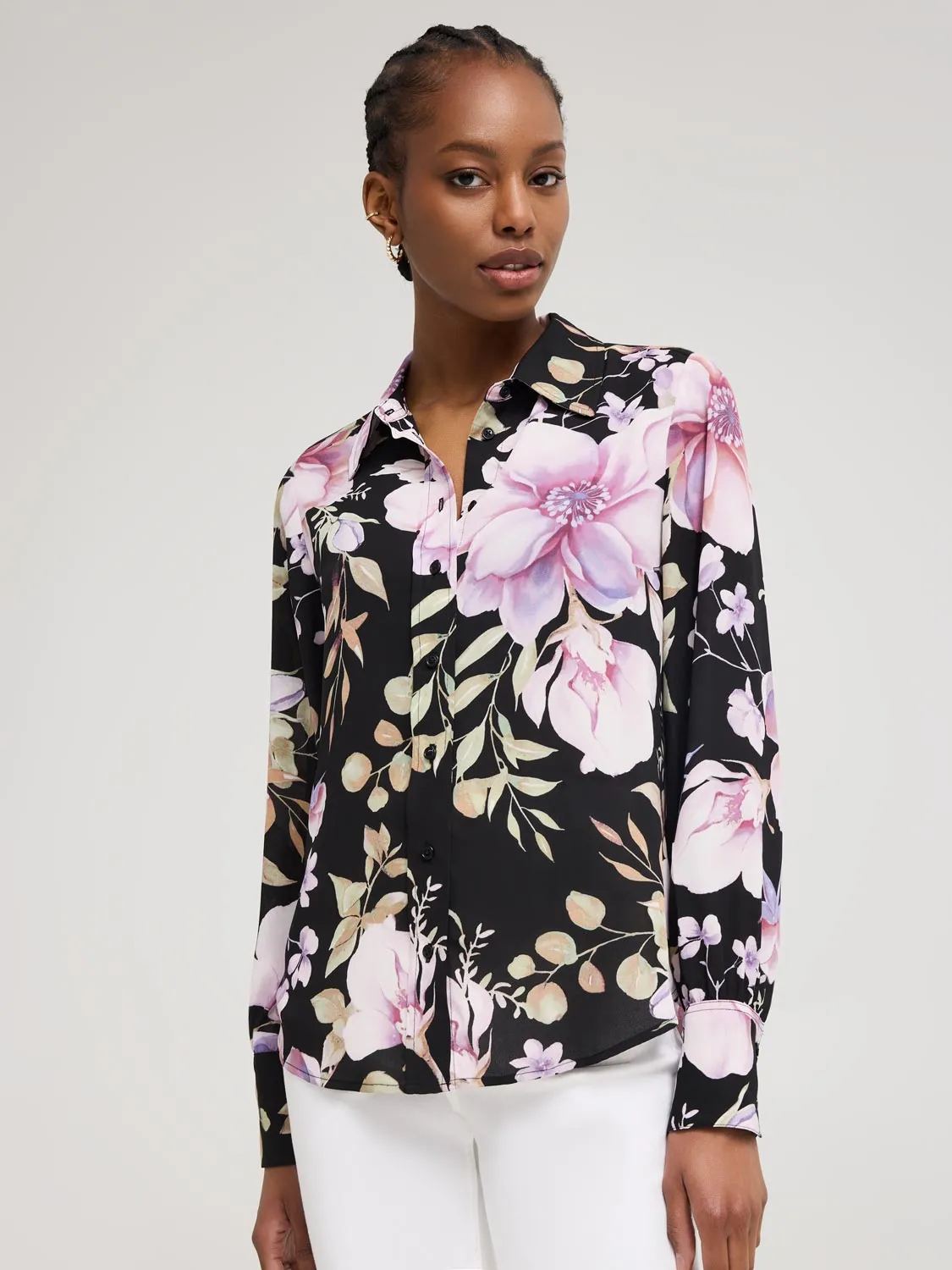 Floral Chiffon Blouse sold by Suzy Shier