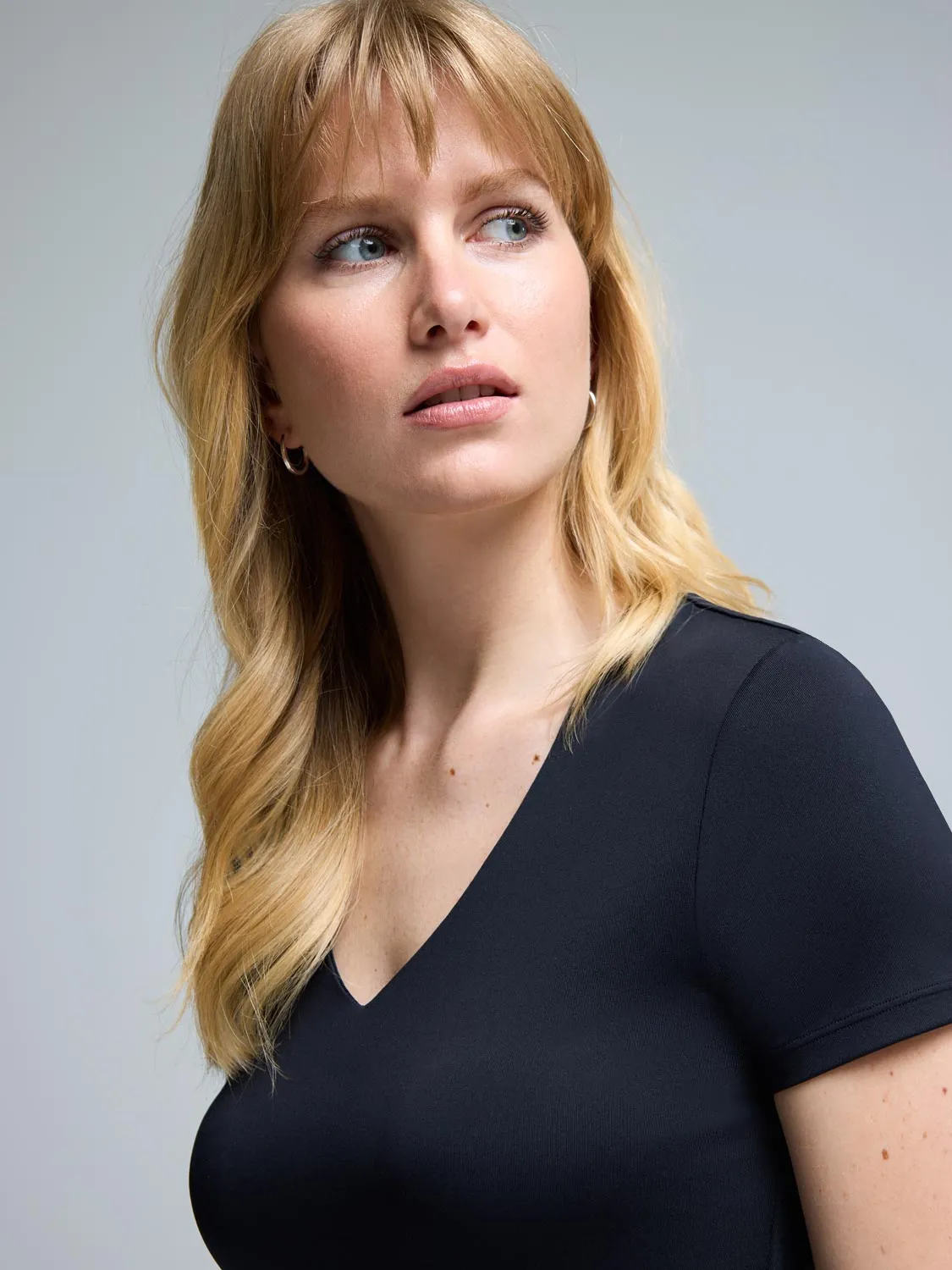 Double Layer V-Neck T-Shirt sold by Suzy Shier product image thumbnail 2