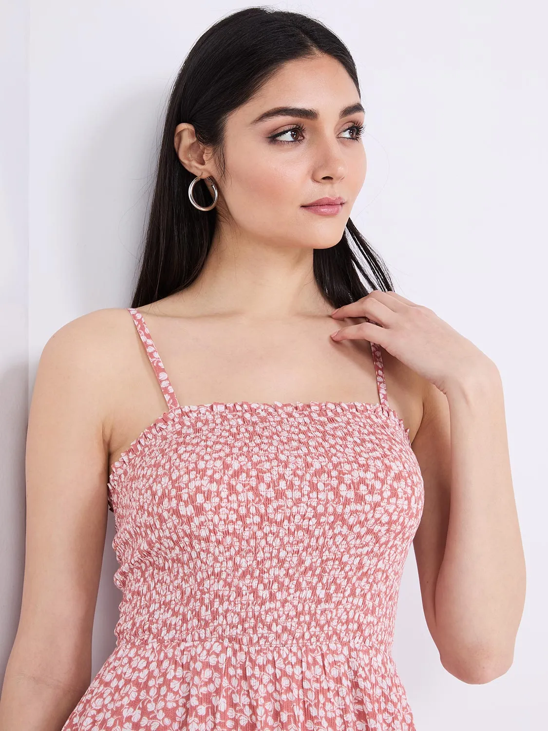 Ditsy Print Spaghetti Strap Midi Dress sold by Suzy Shier product image thumbnail 3