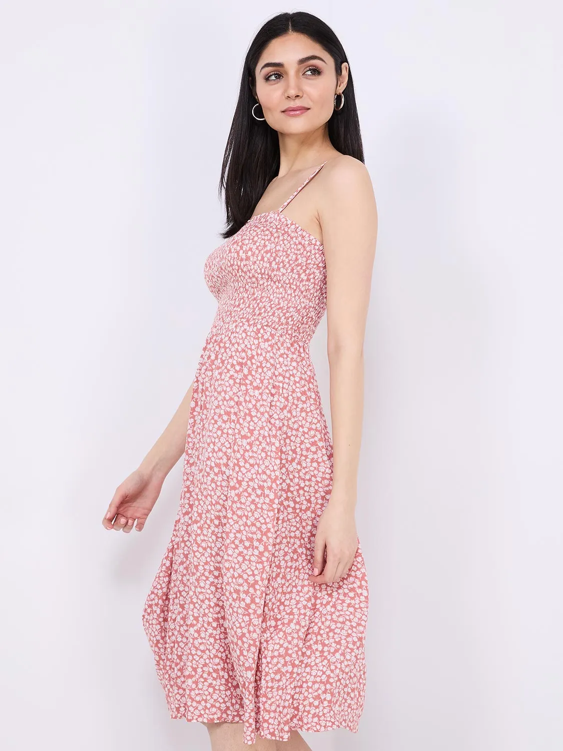 Ditsy Print Spaghetti Strap Midi Dress sold by Suzy Shier product image thumbnail 4