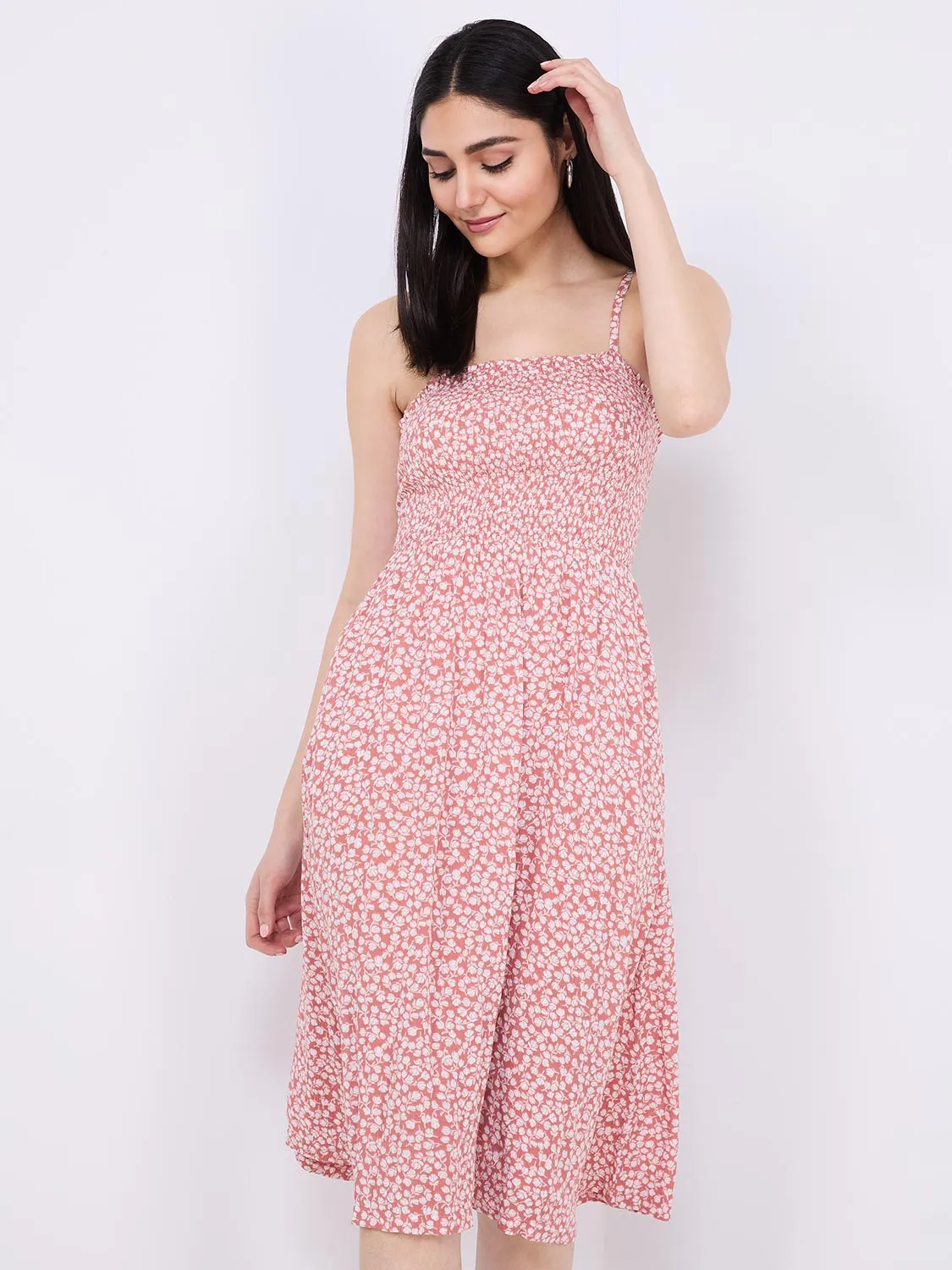 Ditsy Print Spaghetti Strap Midi Dress sold by Suzy Shier product image thumbnail 2