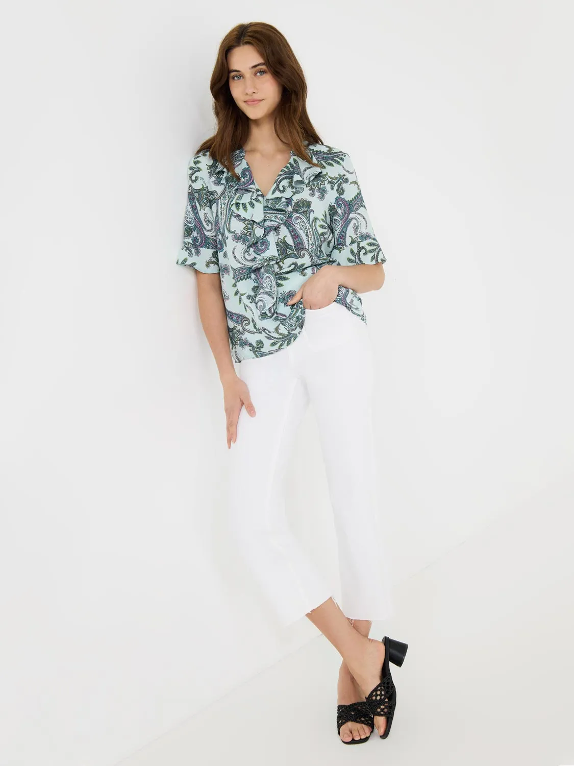 Paisley Print Split Neck Chiffon Blouse sold by Suzy Shier product image thumbnail 2