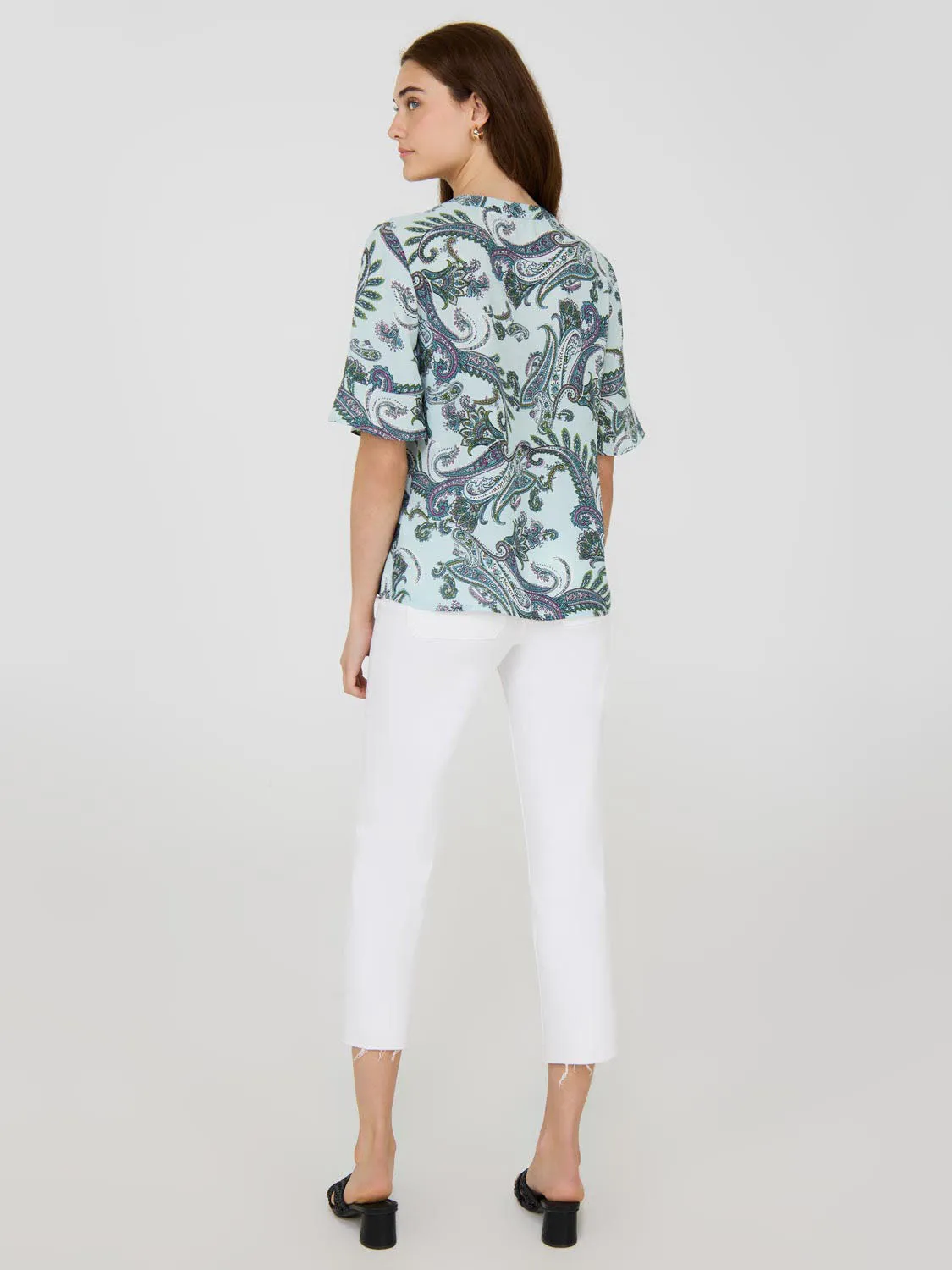 Paisley Print Split Neck Chiffon Blouse sold by Suzy Shier product image thumbnail 4