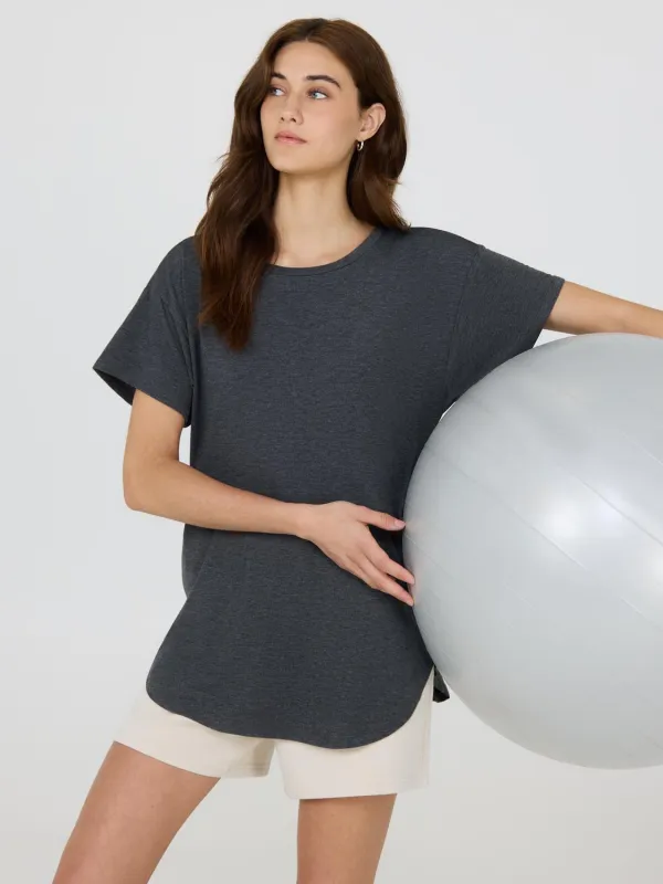 Melange Round Neck T-Shirt sold by Suzy Shier