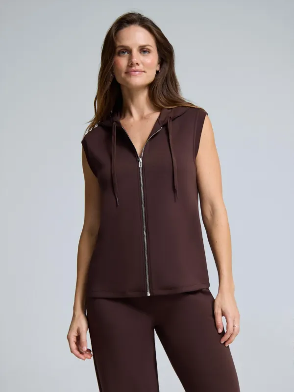 Cloud Fleece Zip-Front Hooded Vest sold by Suzy Shier