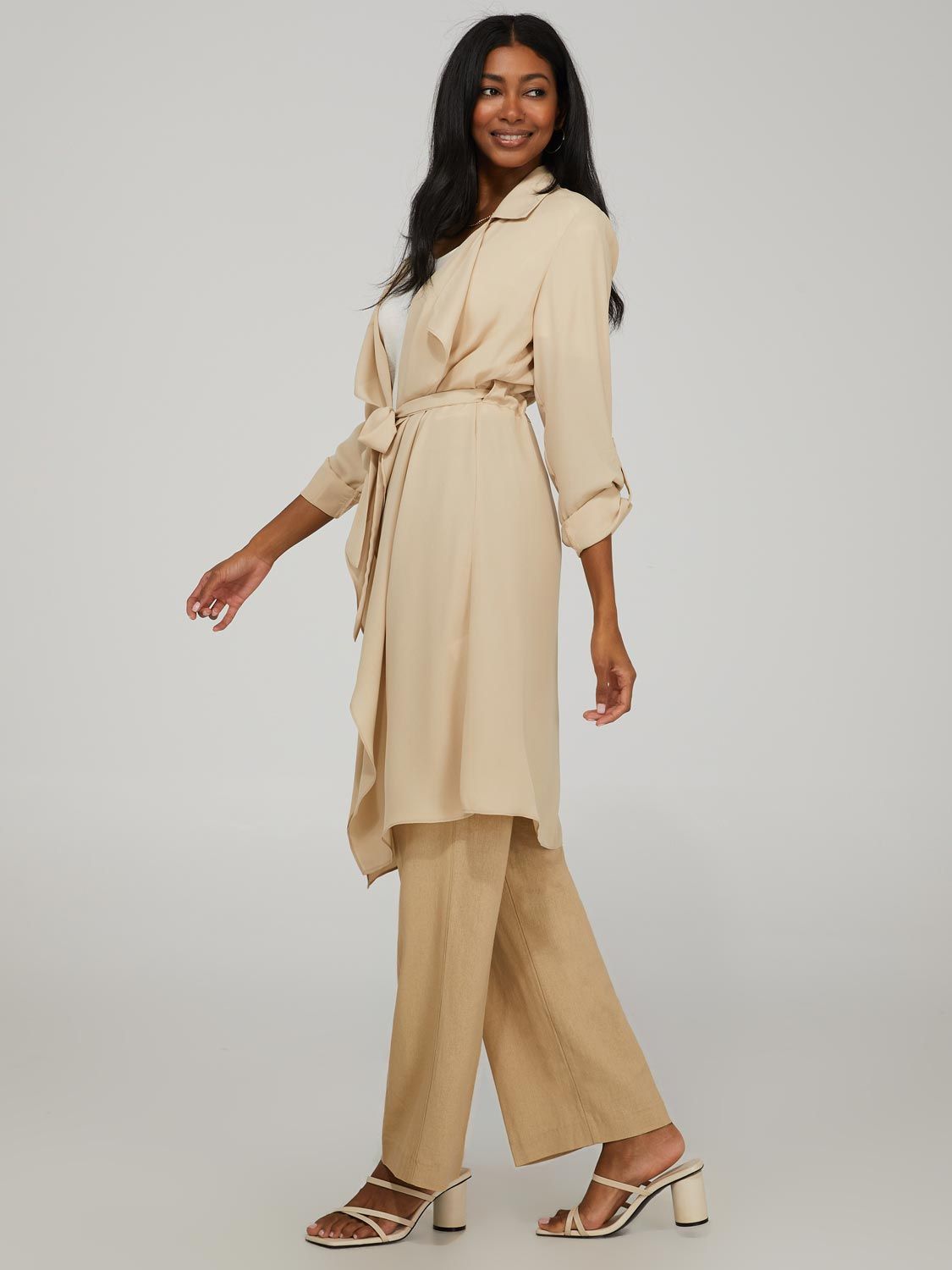 Long Chiffon Duster sold by Suzy Shier product image thumbnail 3