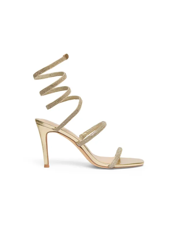 Stiletto Sandal With Coiled Ankle Strap sold by Suzy Shier