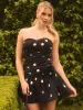 Polka Dot Mini Dress With Bubble Hem sold by Suzy Shier