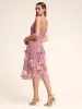 Fit & Flare Midi Dress With Flower Appliqués sold by Suzy Shier